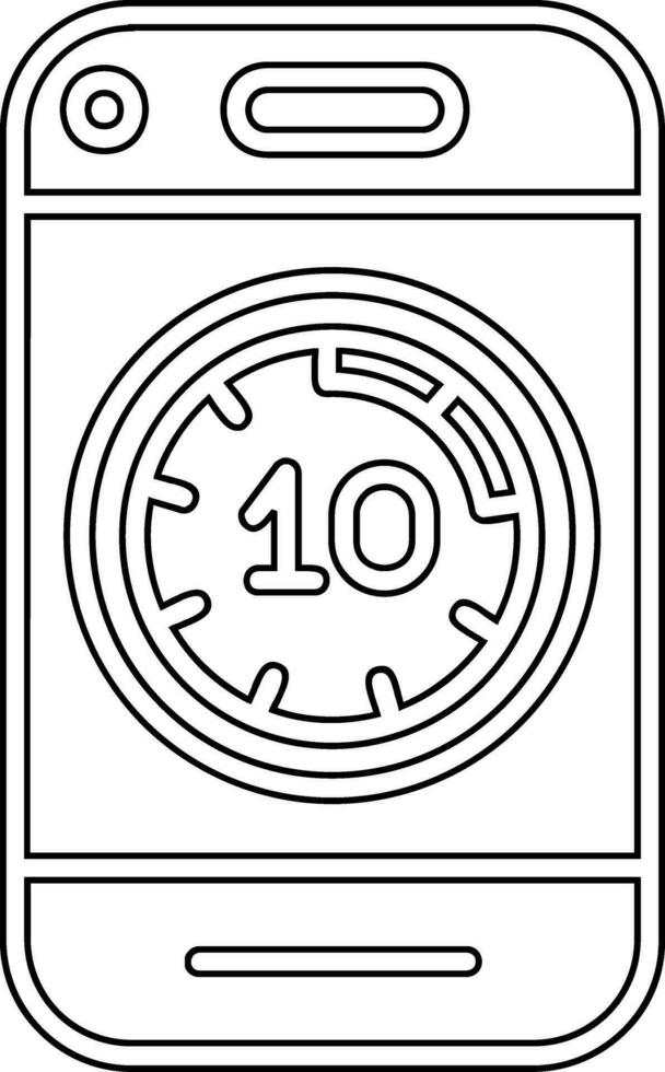Mobile Phone Stopwatch Vector Icon