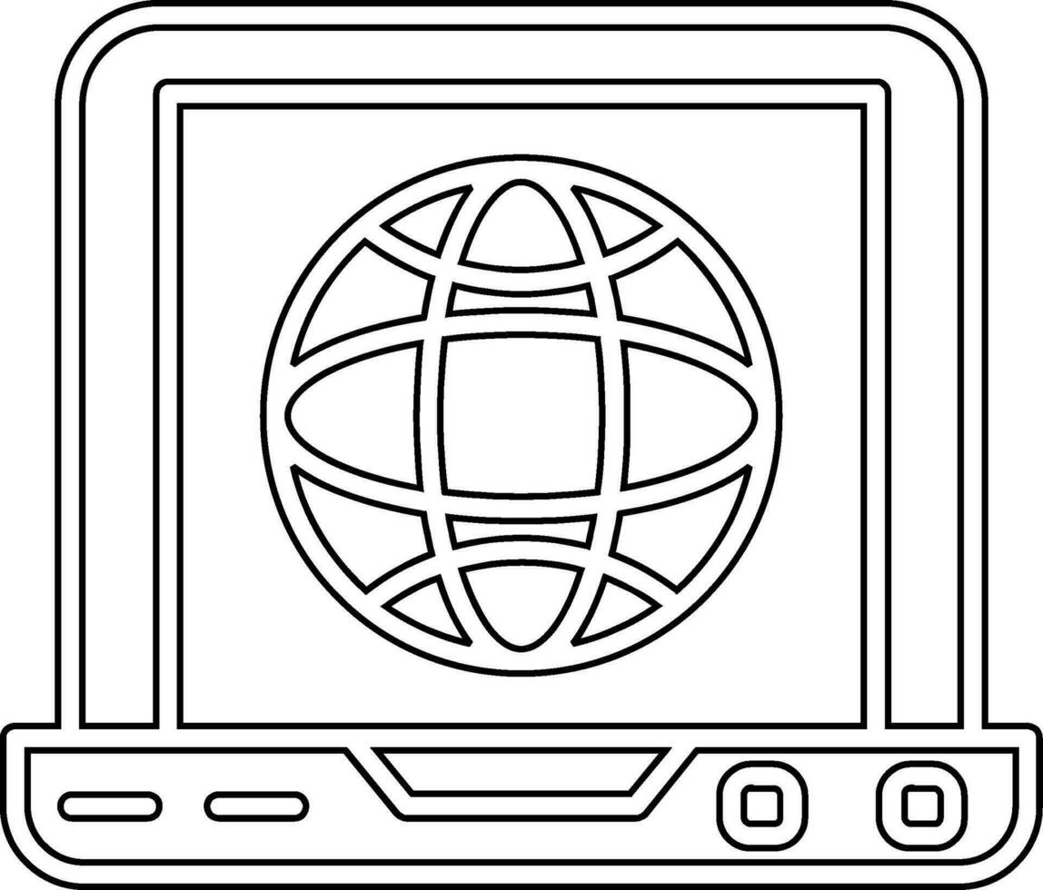 ordenador portátil Internet vector icono