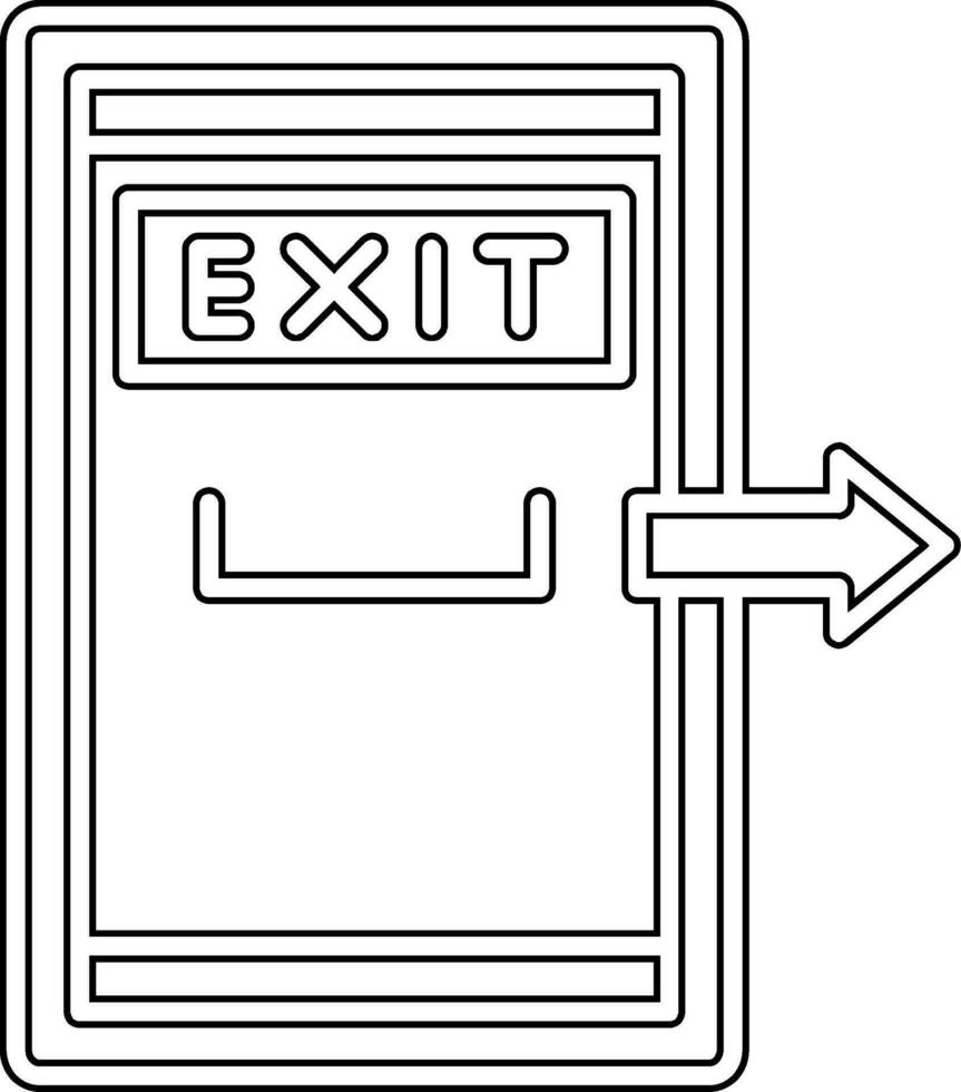 Exit Door Vector Icon