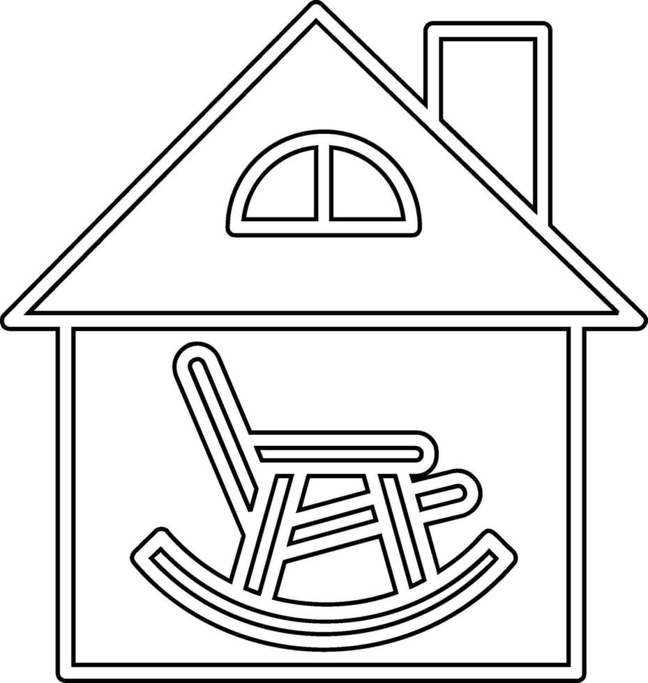 Retirement Home Vector Icon