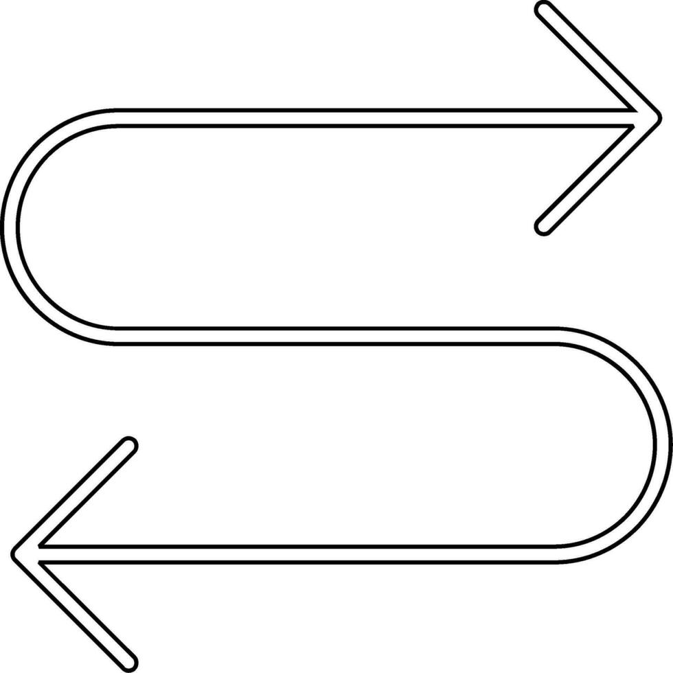 Zigzag Arrow Vector Icon