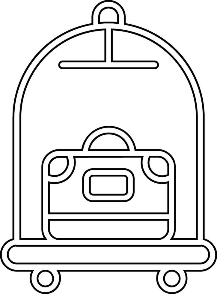 Luggage Cart Vector Icon