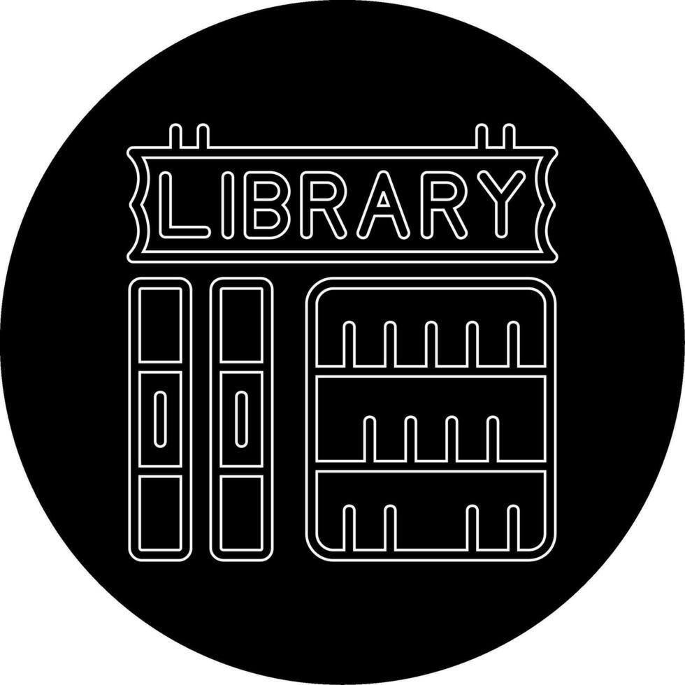 icono de vector de biblioteca