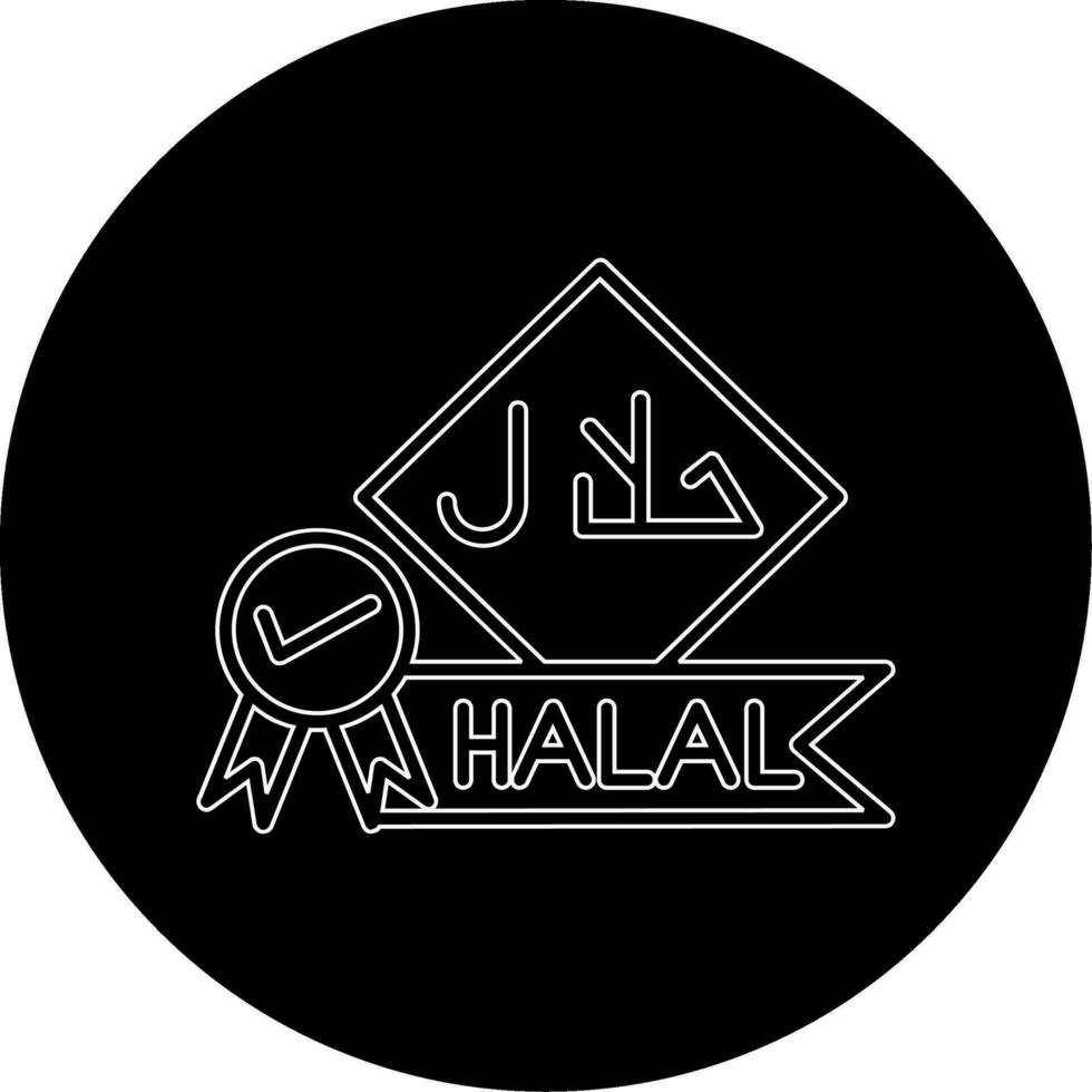 icono de vector halal