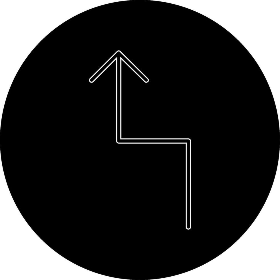 Zigzag Arrow Vector Icon