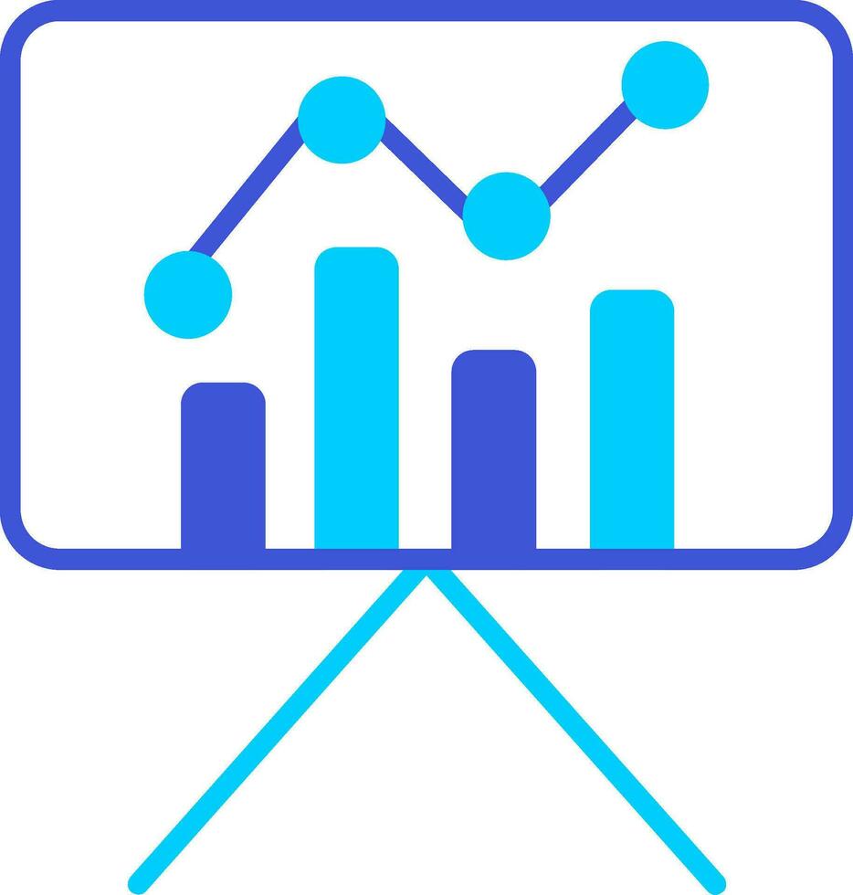 estadísticas presentación vector icono