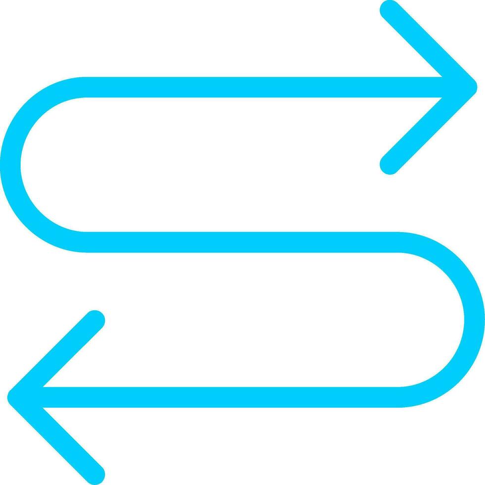 Zigzag Arrow Vector Icon