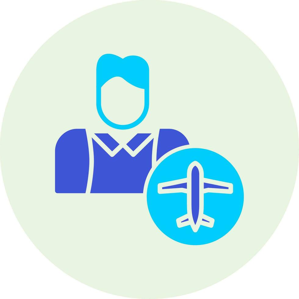 Flight Attendant Vector Icon