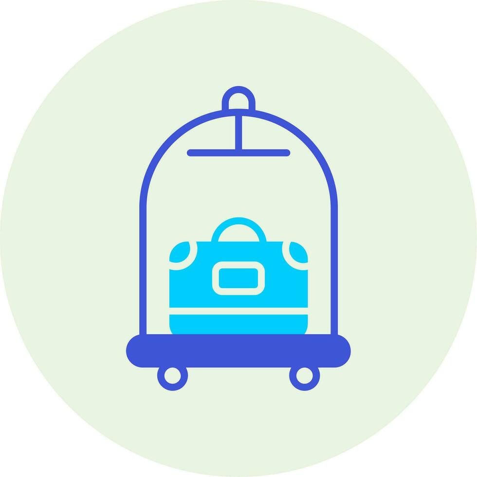 Luggage Cart Vector Icon