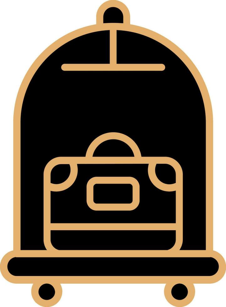 Luggage Cart Vector Icon