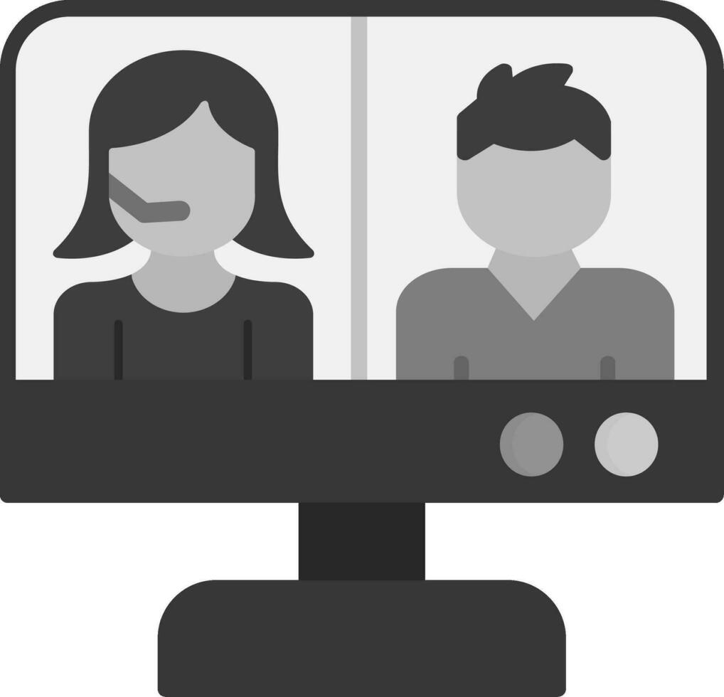 icono de vector de videoconferencia