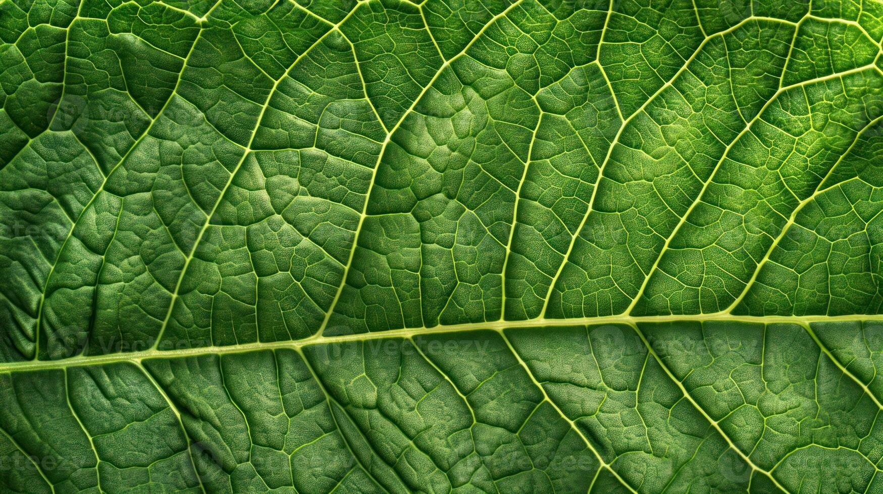 AI generated Generative AI, macro texture of green leaf veins, green foliage texture, ecology background photo