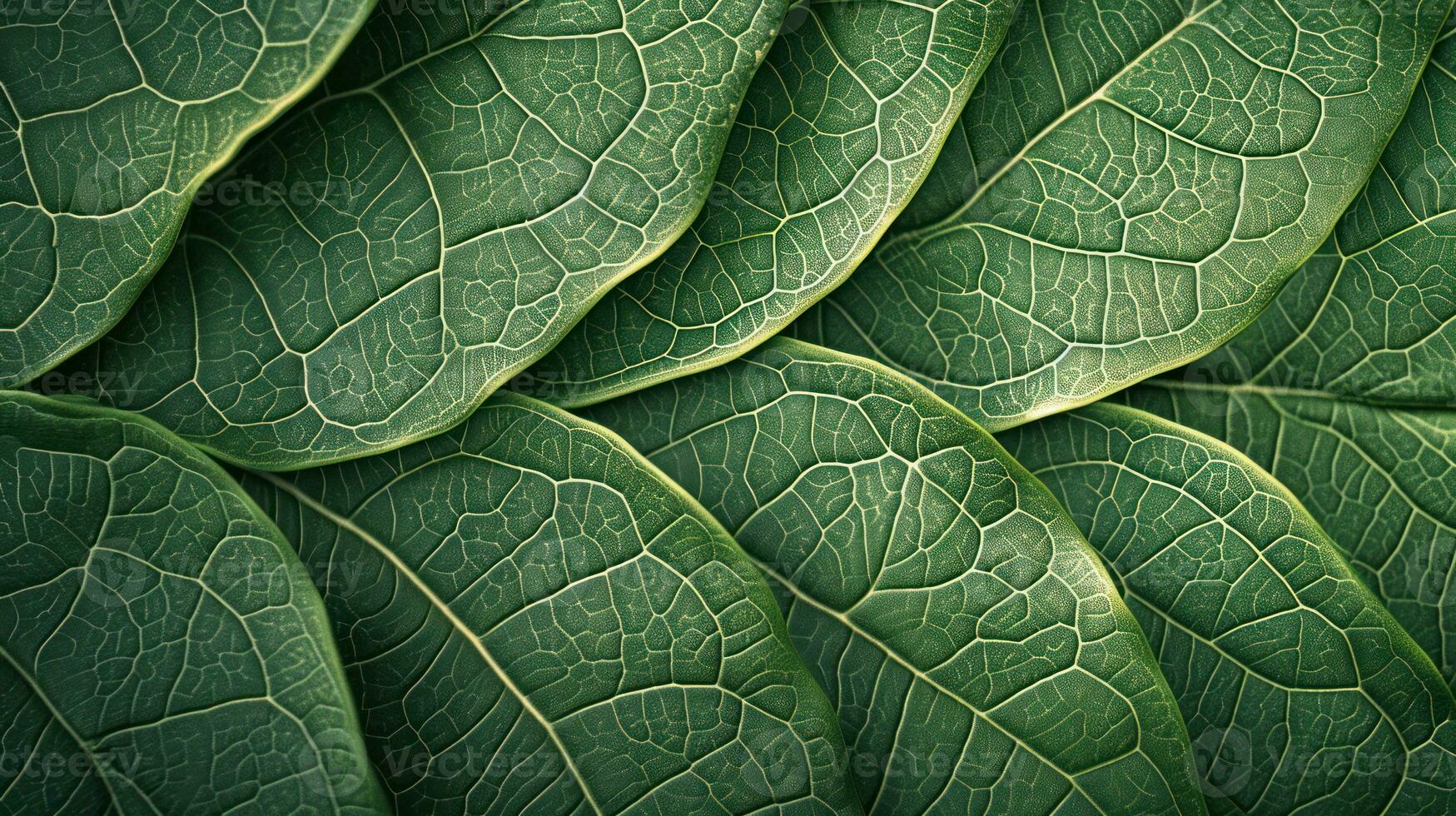 AI generated Generative AI, macro texture of green leaf veins, green foliage texture, ecology background photo