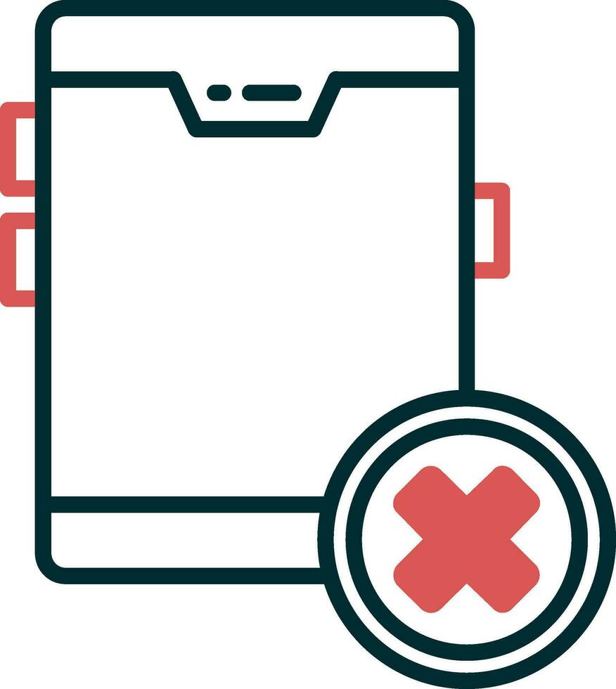 No Cellphone Vector Icon