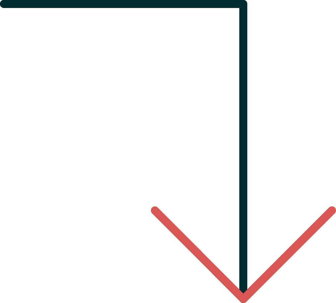 Turn Down Vector Icon