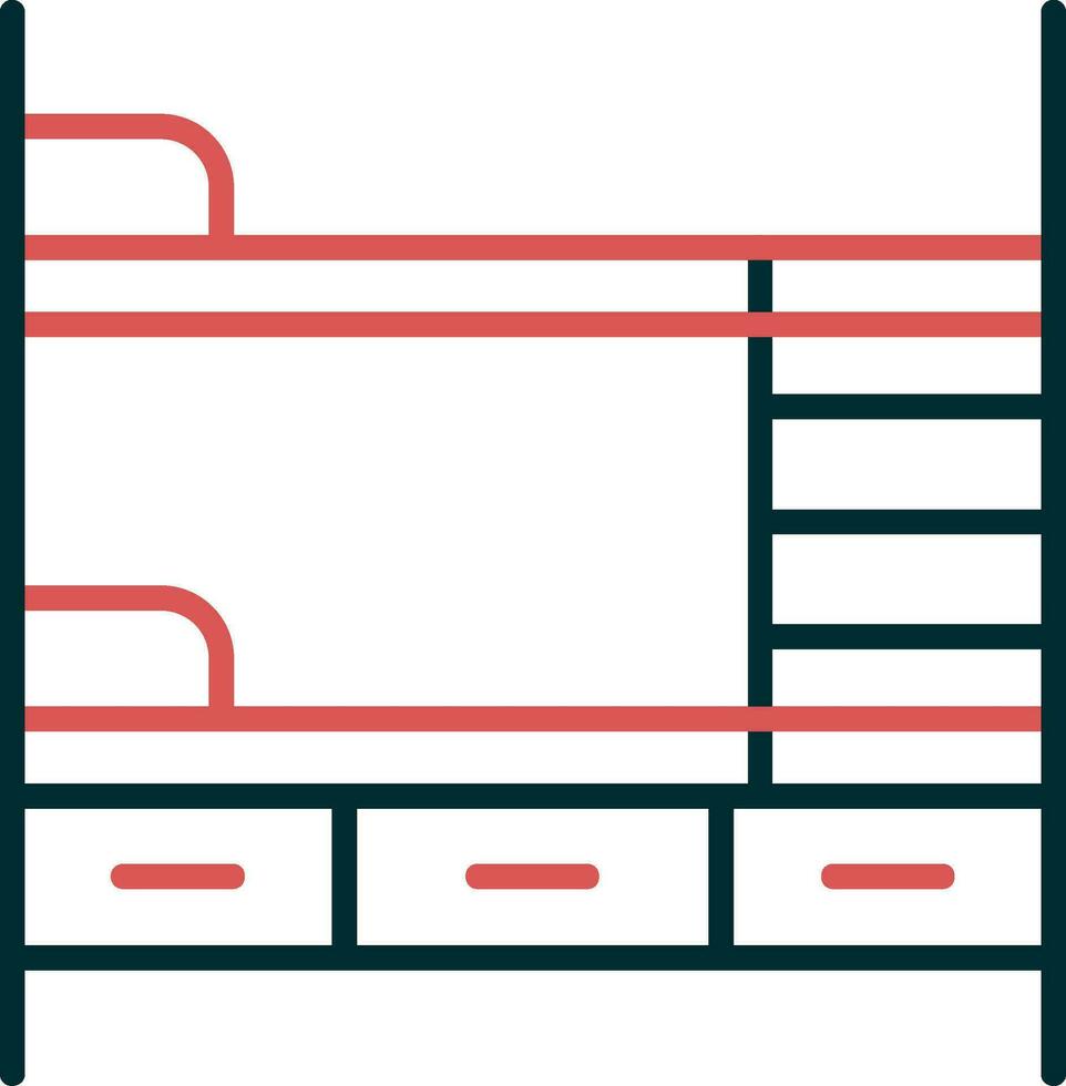 Bunk Bed Vector Icon