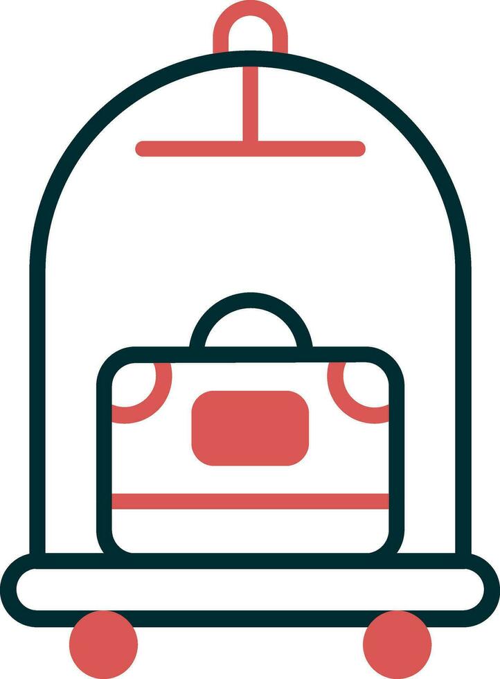 Luggage Cart Vector Icon