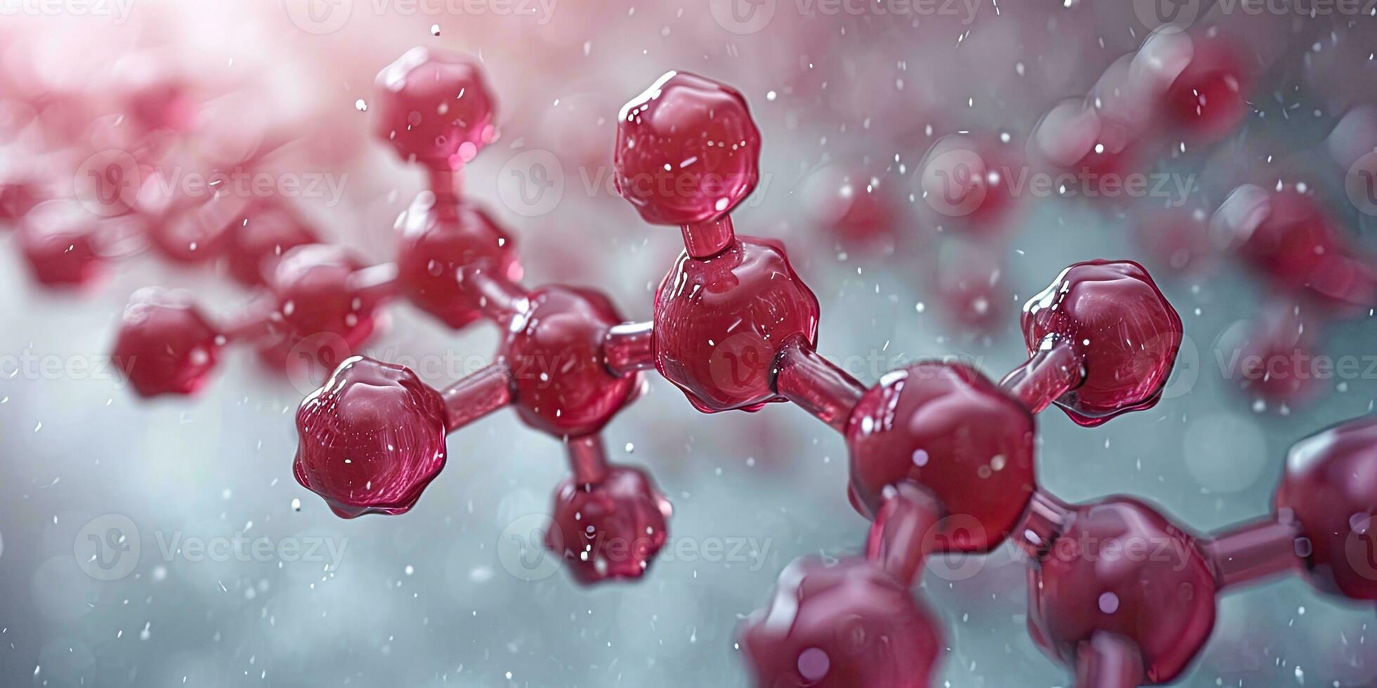 AI generated Generative AI, abstract molecular shape, single amino acid molecule. Chemistry medicine education photo