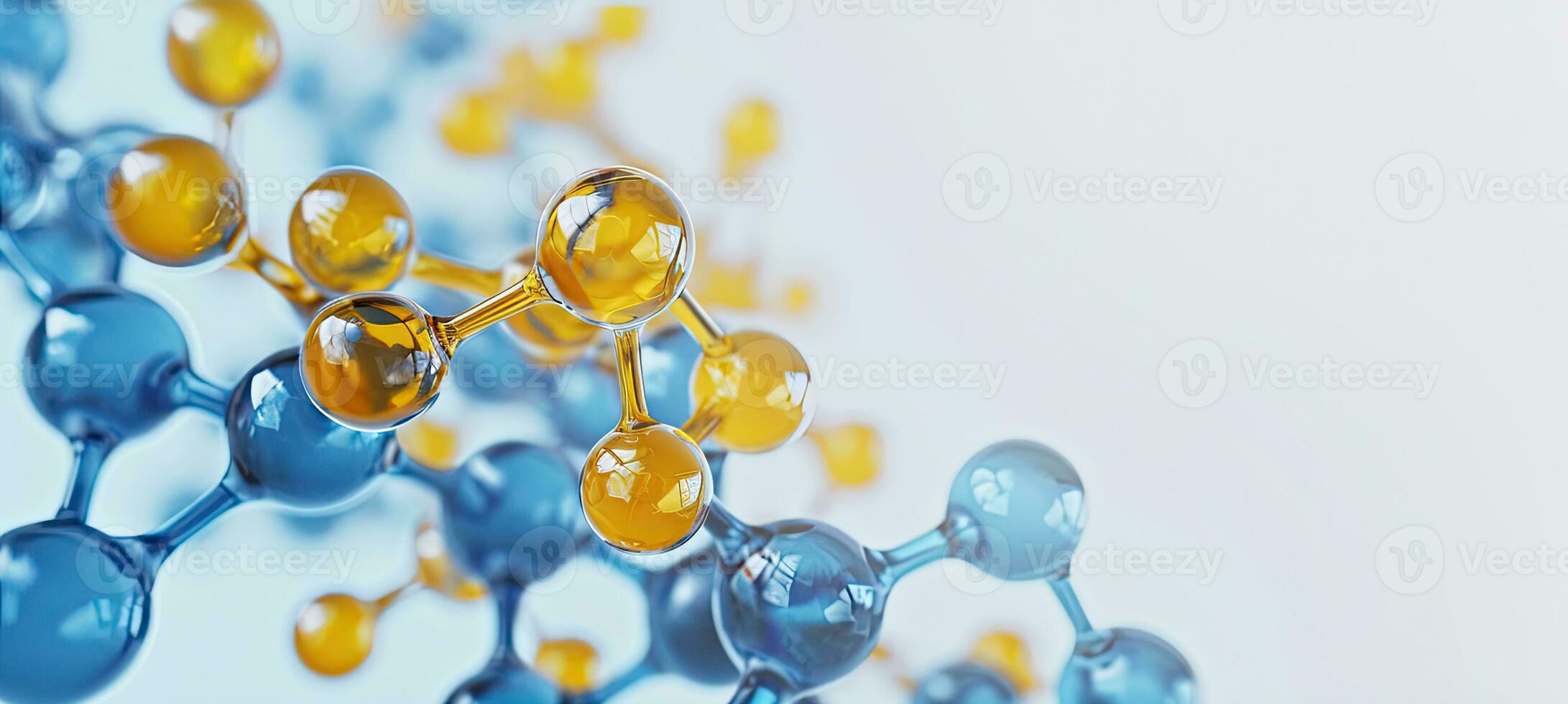 AI generated Generative AI, abstract molecular shape, single amino acid molecule. Chemistry medicine education photo