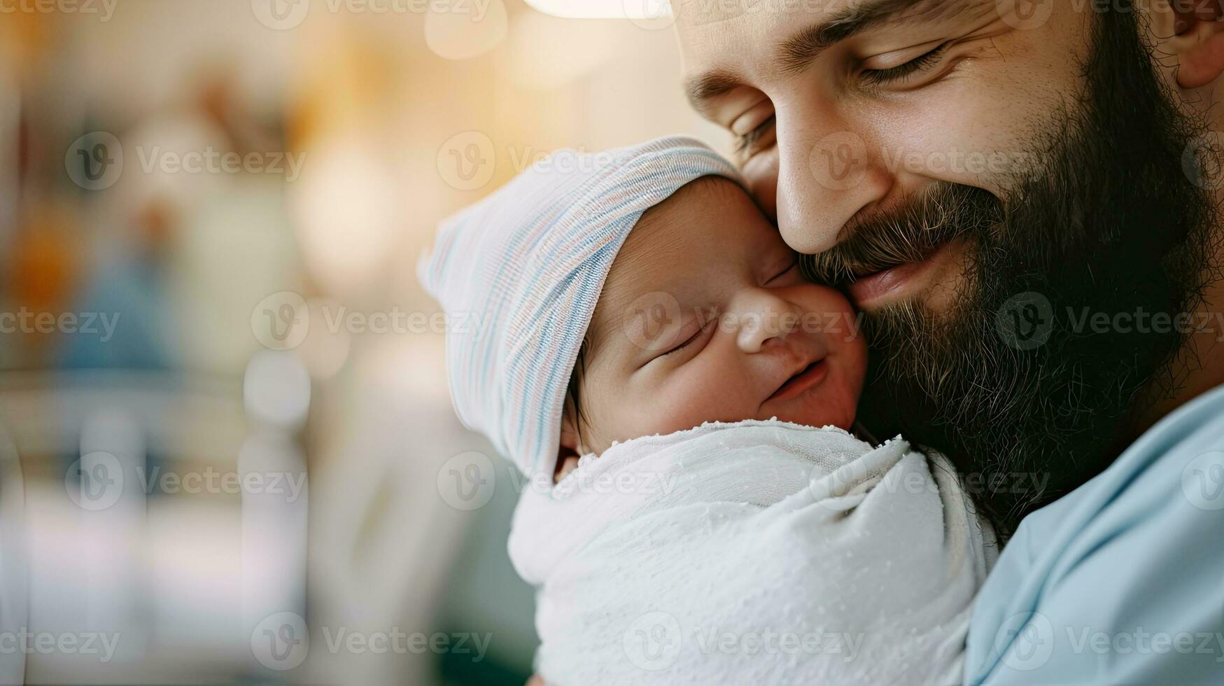 ai generado generativo ai, pediatra médico participación un recién nacido bebé en hospital, concepto de parto y cuidado de la salud profesionales foto