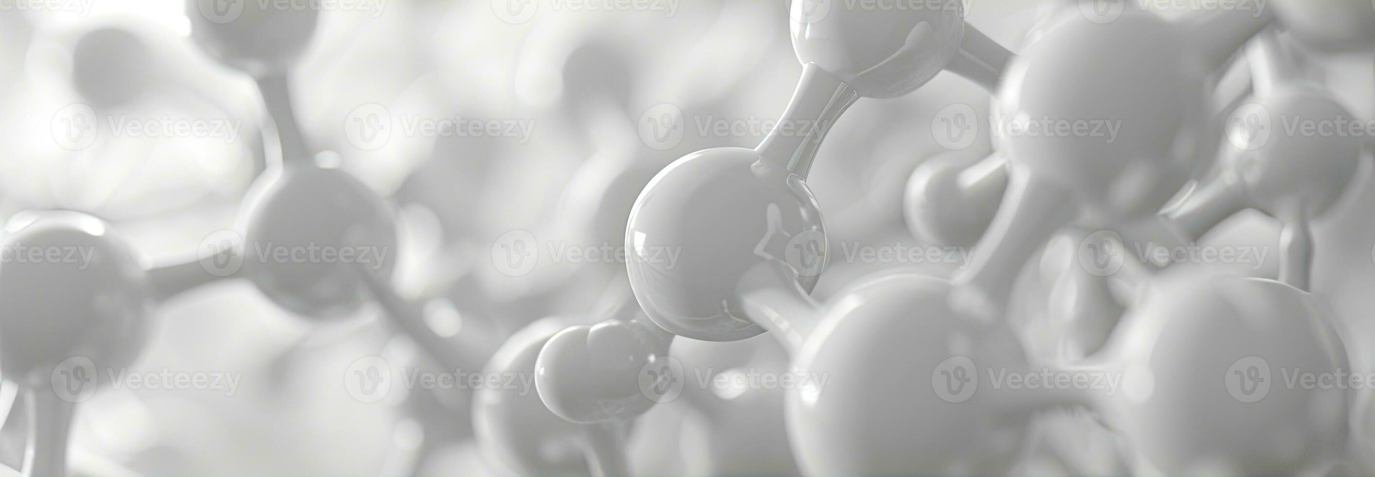 AI generated Generative AI, abstract molecular shape, single amino acid molecule. Chemistry medicine education photo