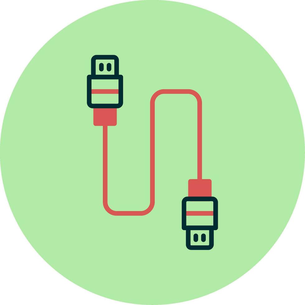 icono de vector de cable usb