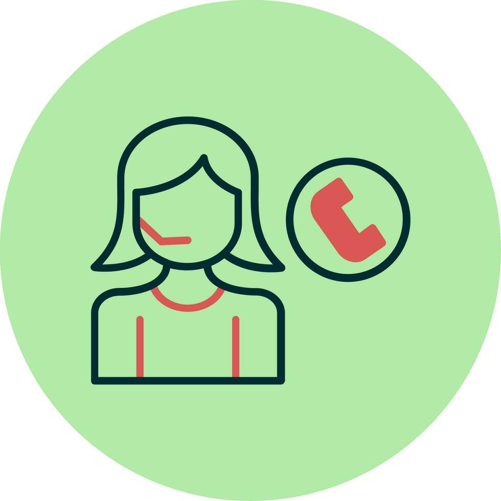 Call Center Agent Vector Icon