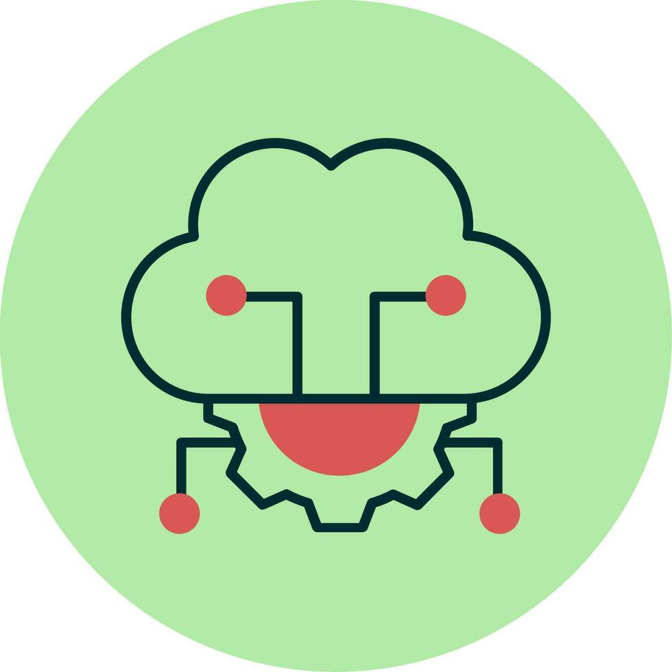 Cloud Server Settings Vector Icon