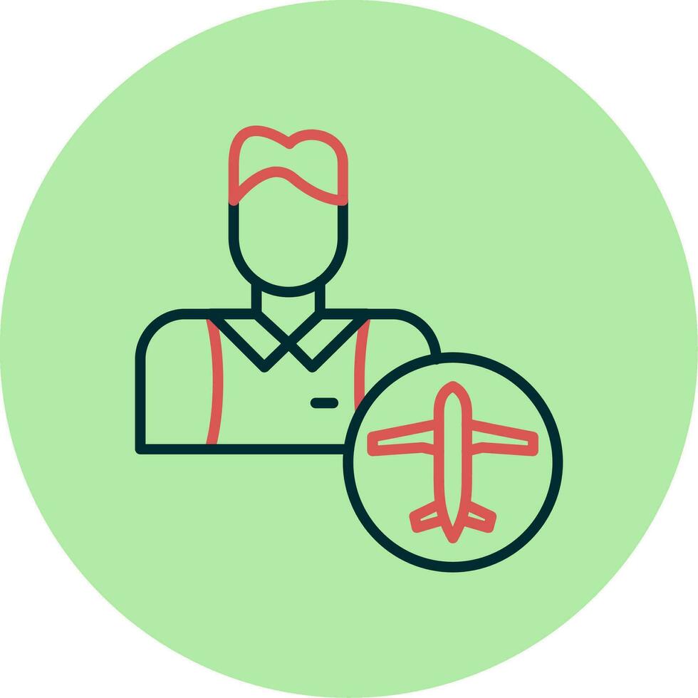 Flight Attendant Vector Icon