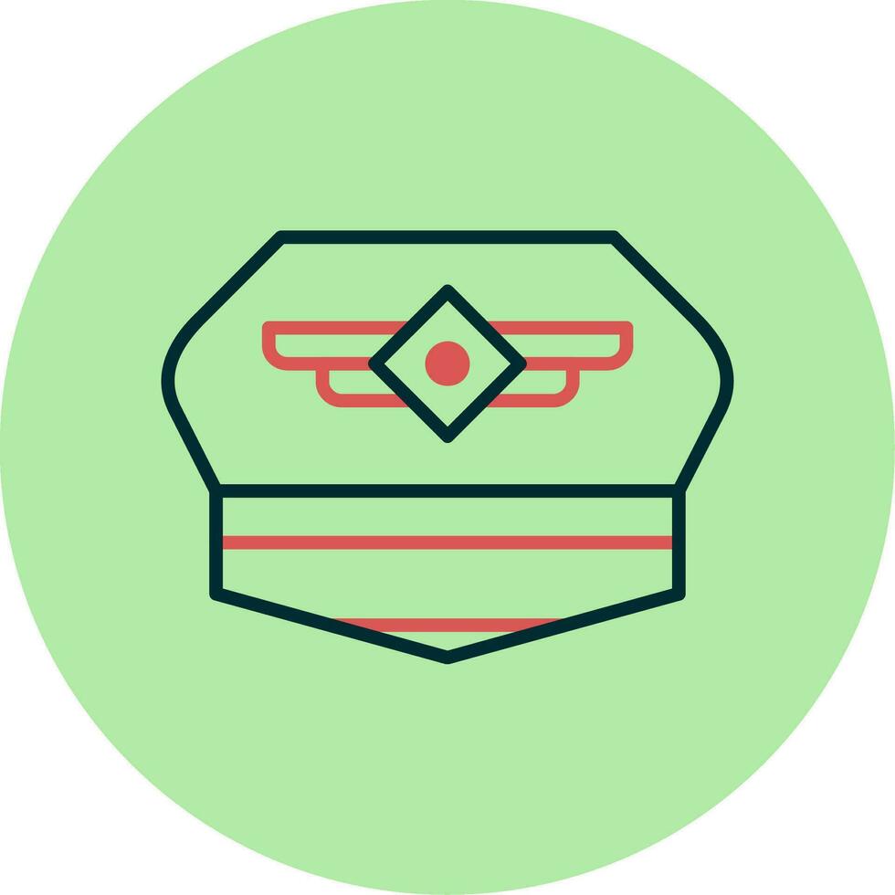Pilot Hat Vector Icon