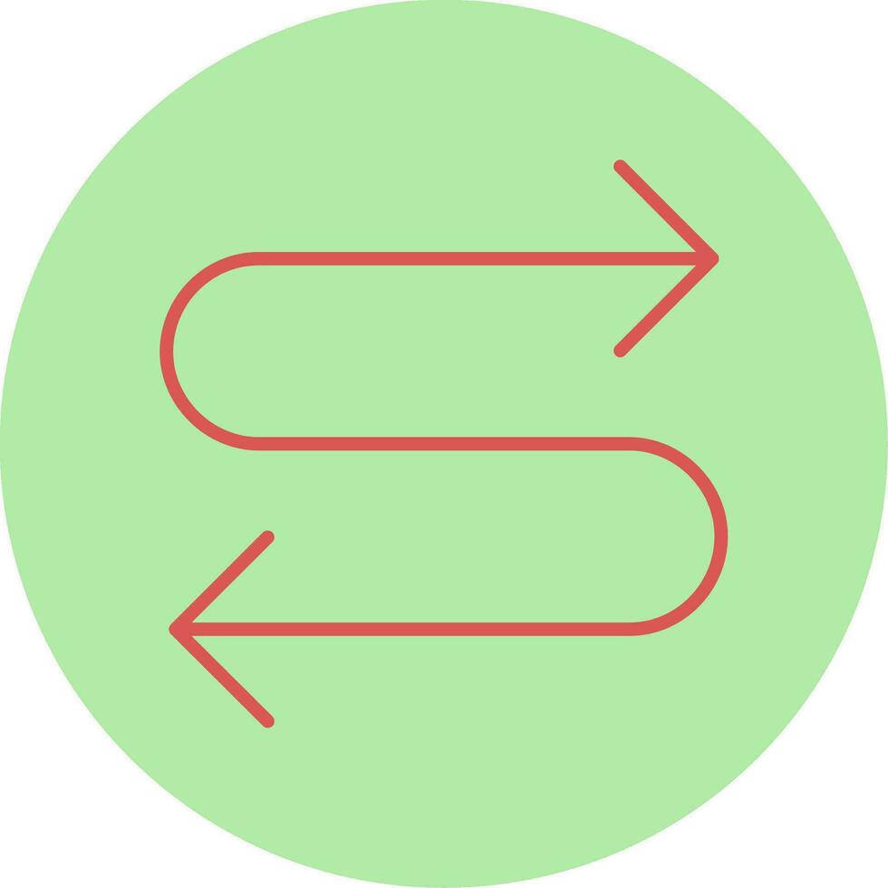 Zigzag Arrow Vector Icon