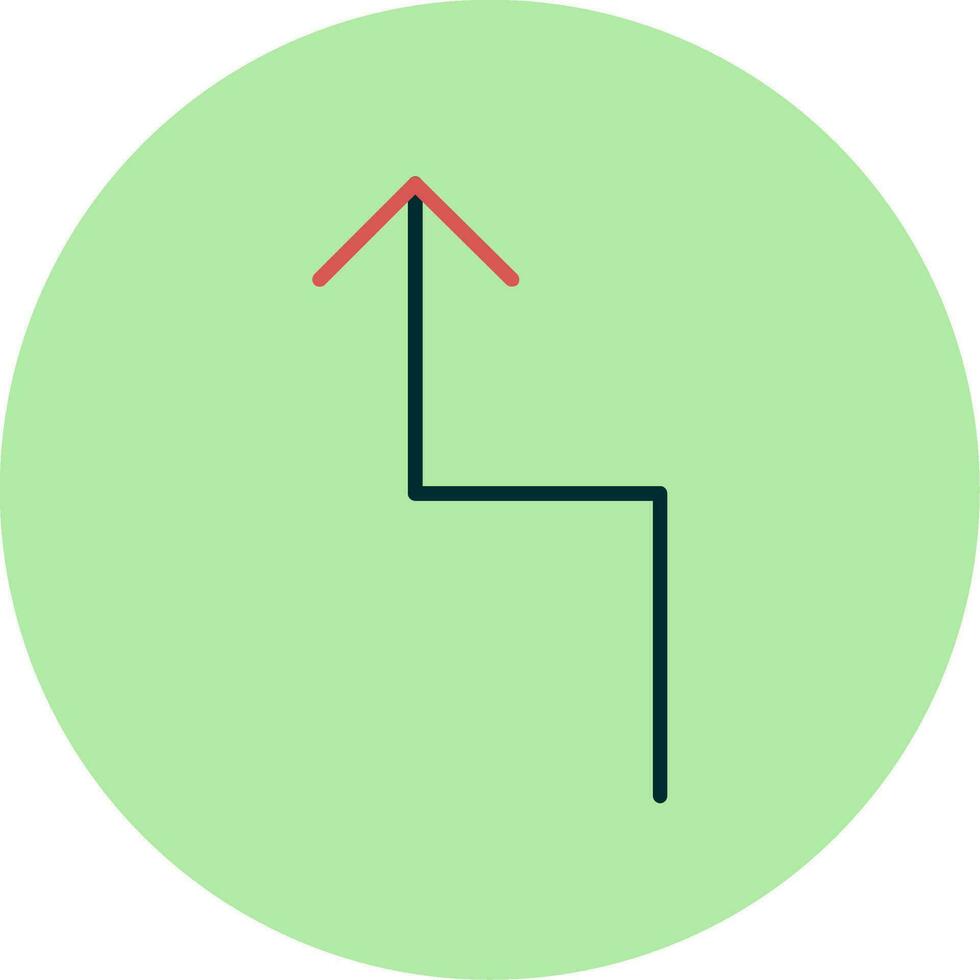Zigzag Arrow Vector Icon