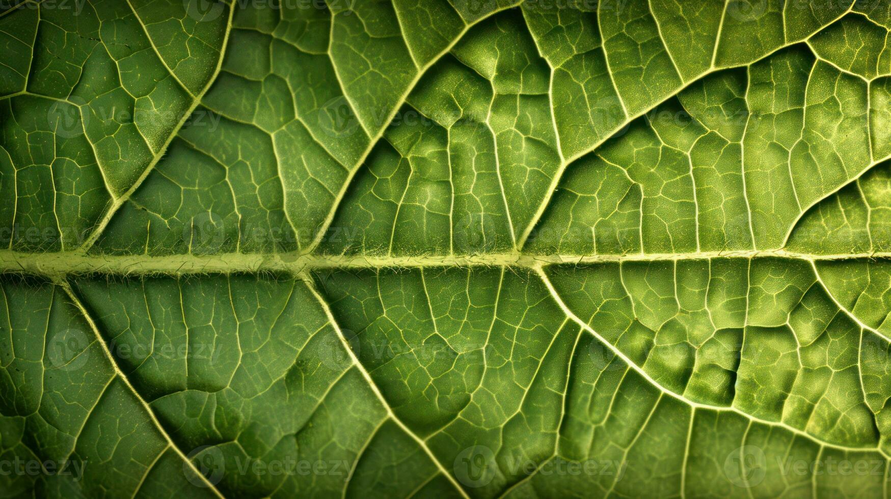 AI generated Generative AI, macro texture of green leaf veins, green foliage texture, ecology background photo