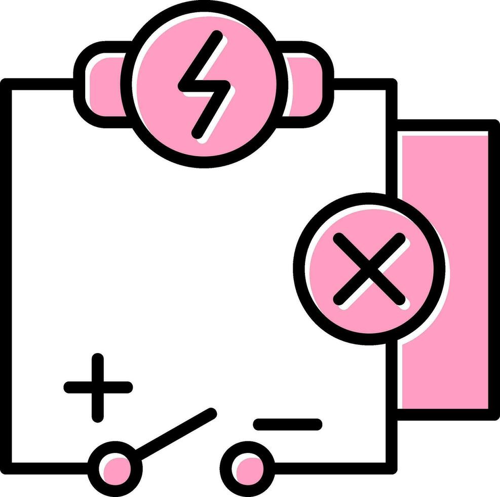 icono de vector de circuito eléctrico