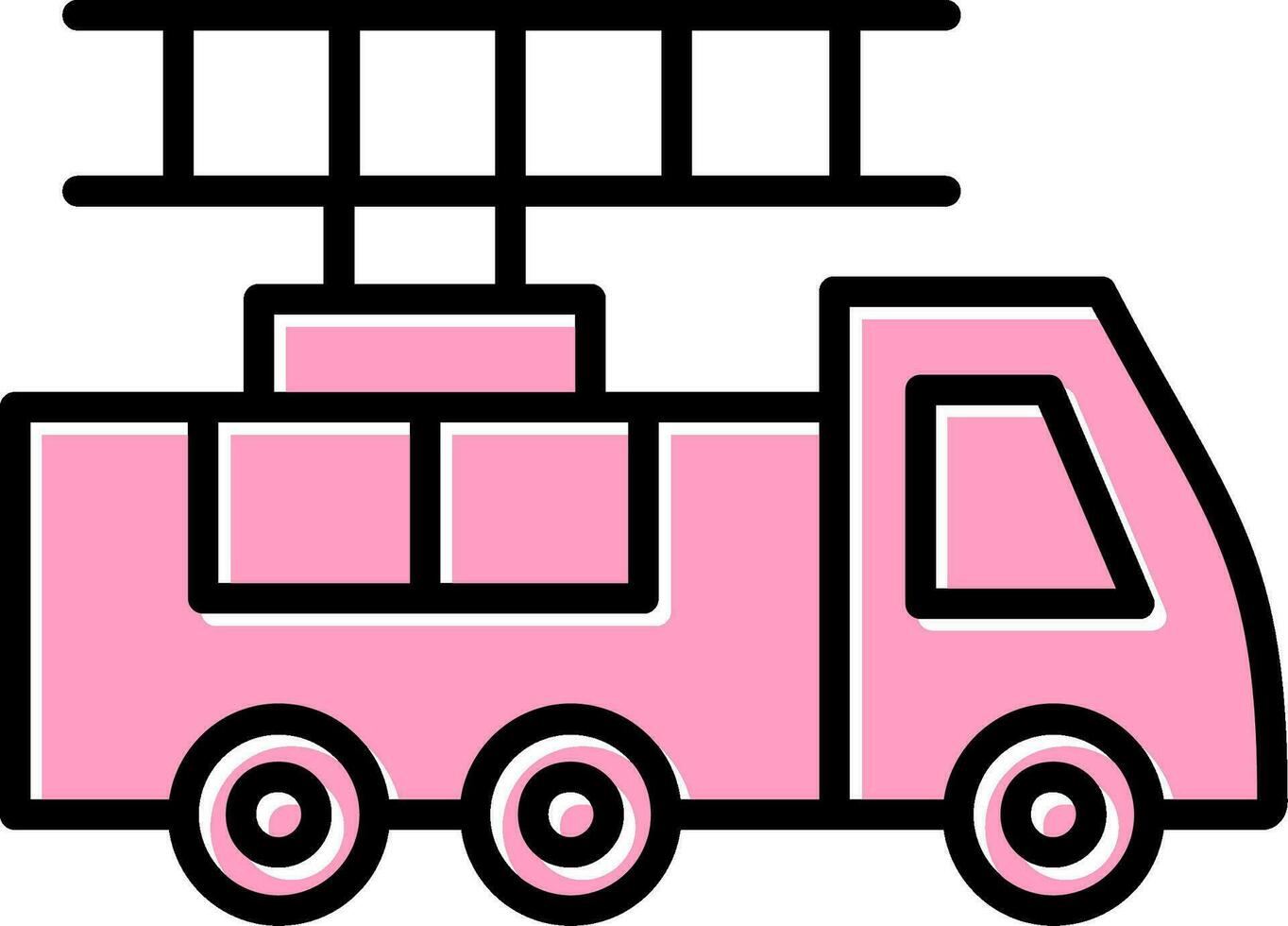 Ladder Truck Vector Icon