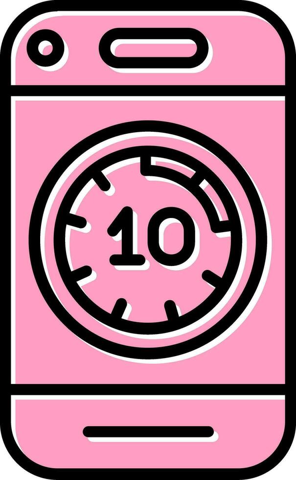 Mobile Phone Stopwatch Vector Icon