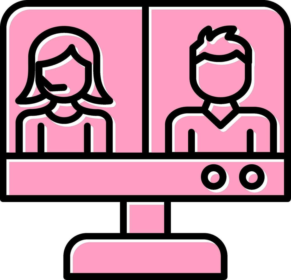 Video Conference Vector Icon