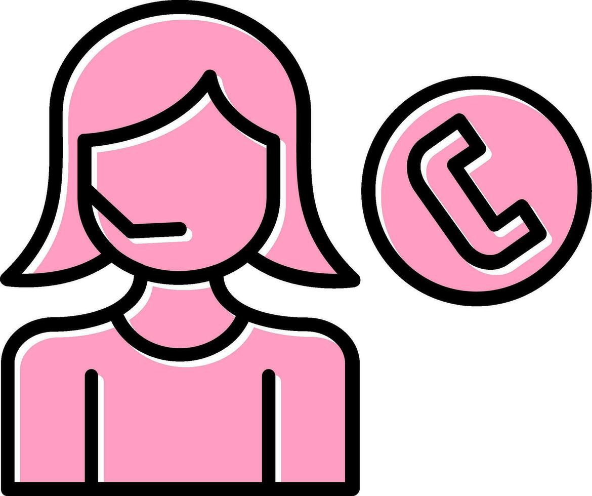 Call Center Agent Vector Icon