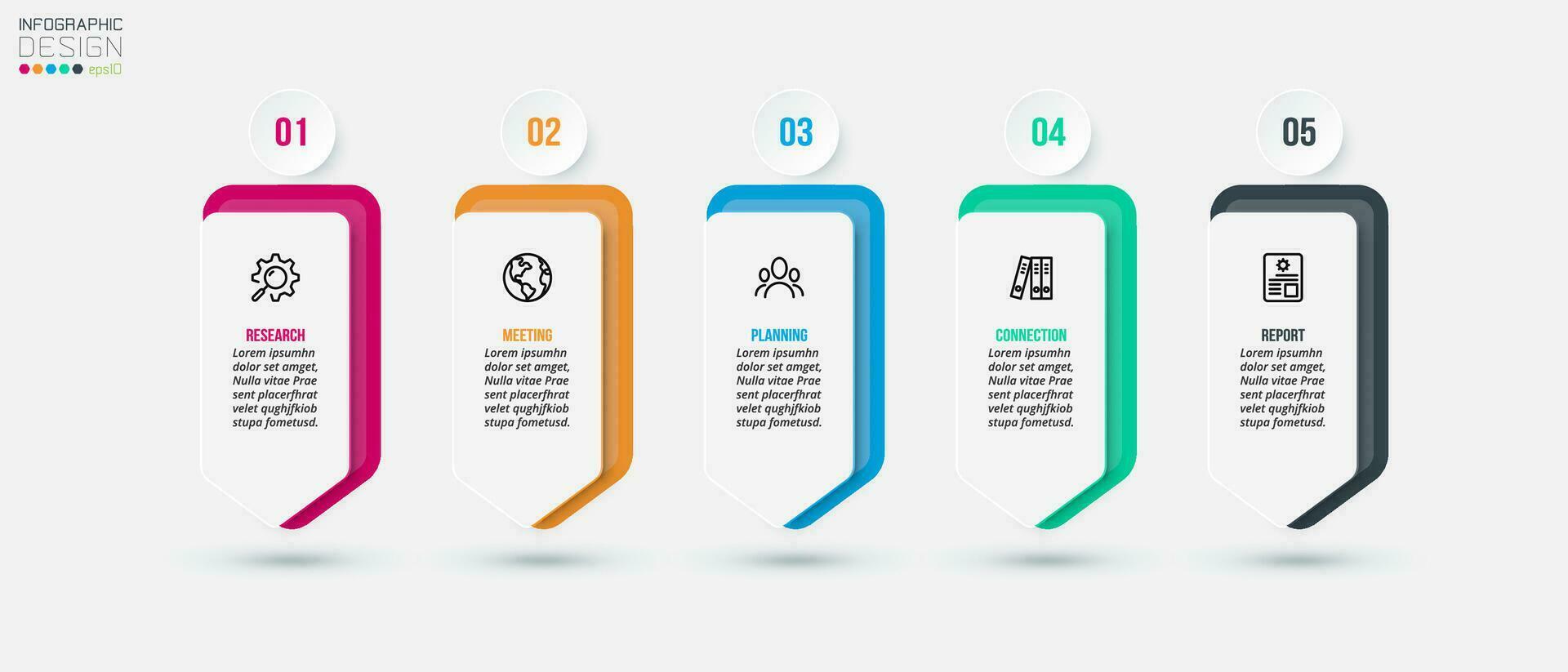 Infographic template business concept with step. vector