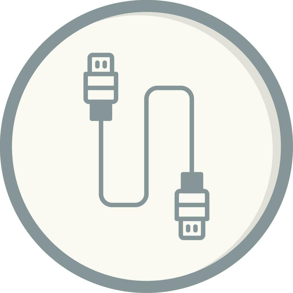 icono de vector de cable usb