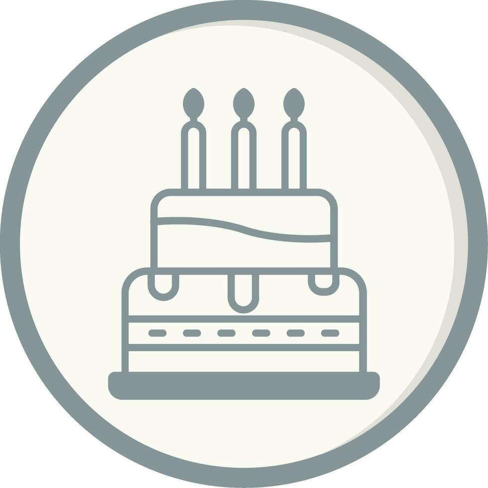 icono de vector de pastel de cumpleaños