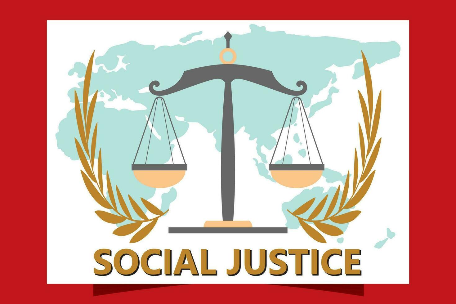 Social justice or human rights. vector