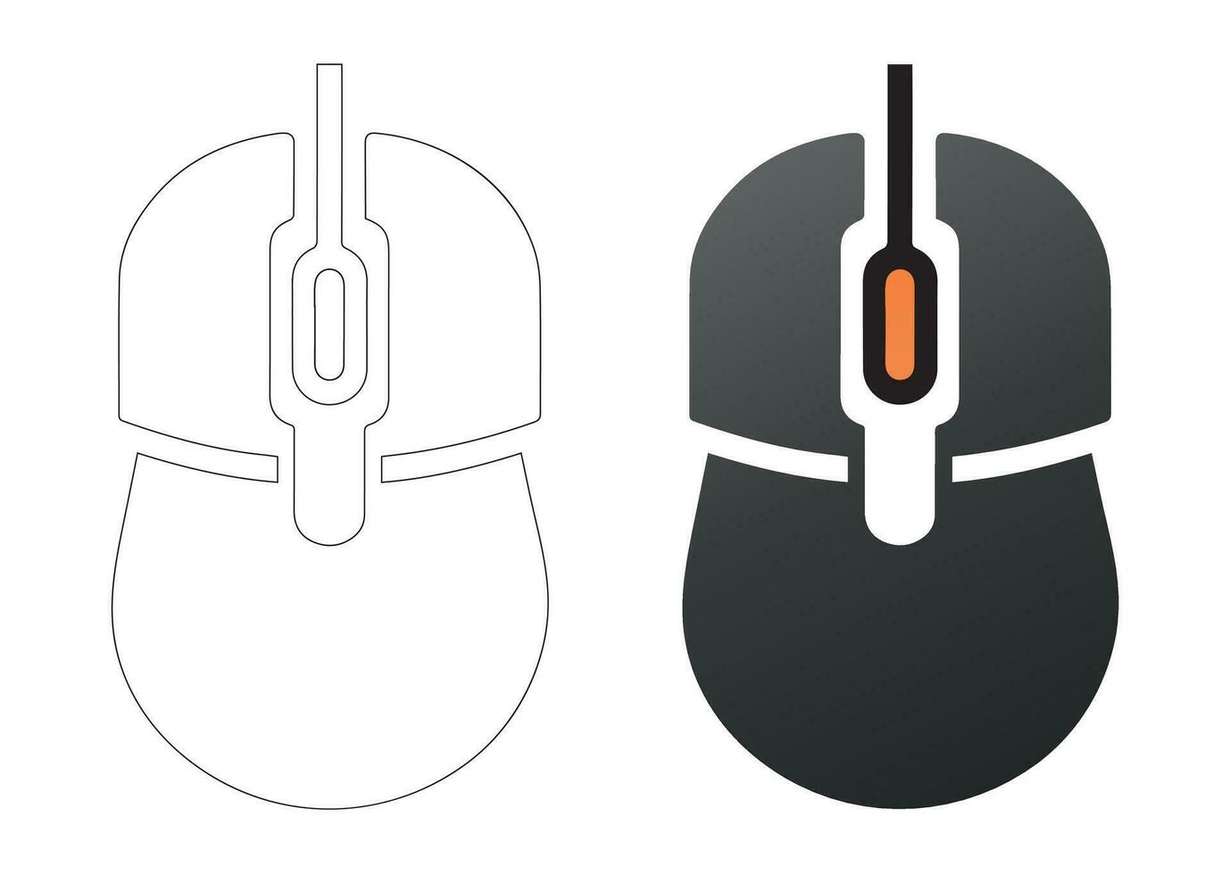 Set of mouse vector icons