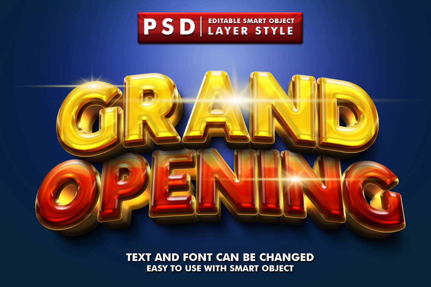 Grand Opening Editable Text Effect psd