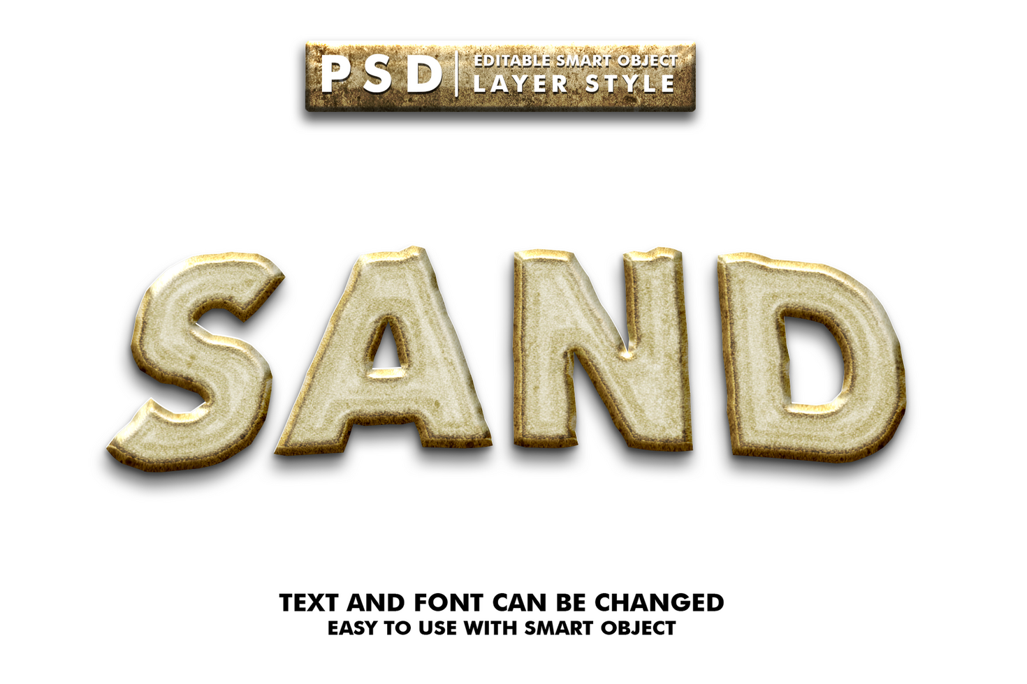 Sand Editable Text Effect psd