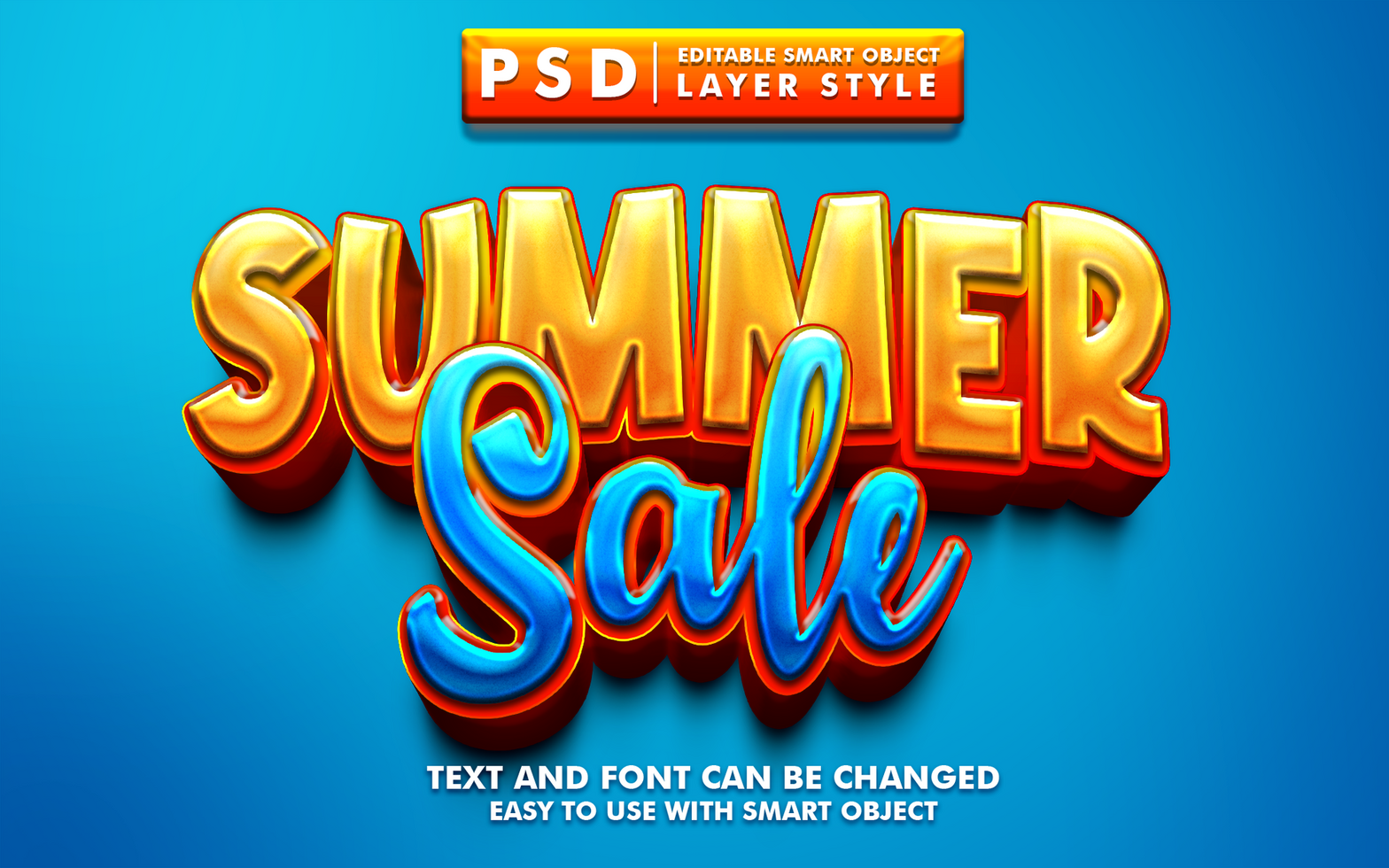 Summer Editable Text Effect psd