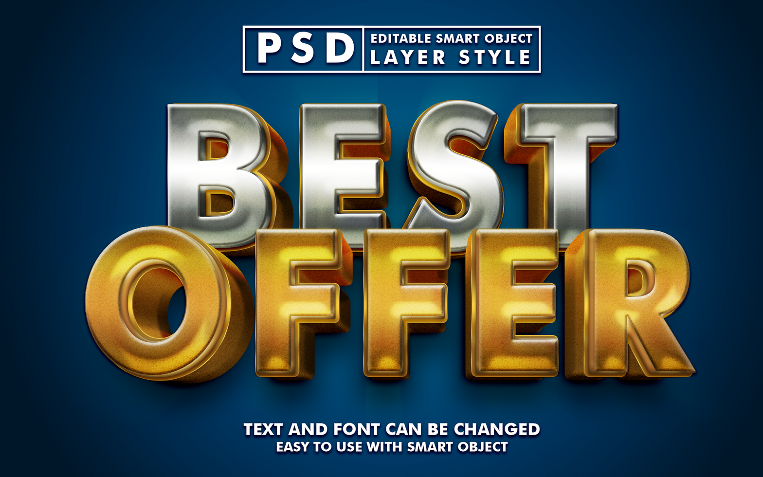 meilleur offre modifiable texte effet psd