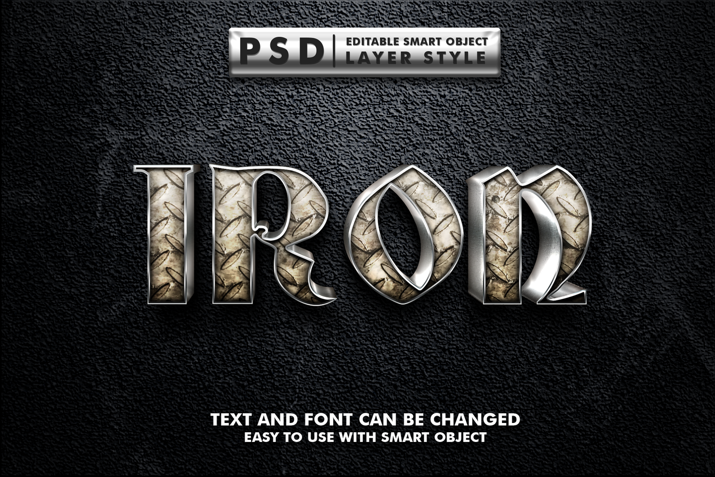 Iron Editable Text Effect psd