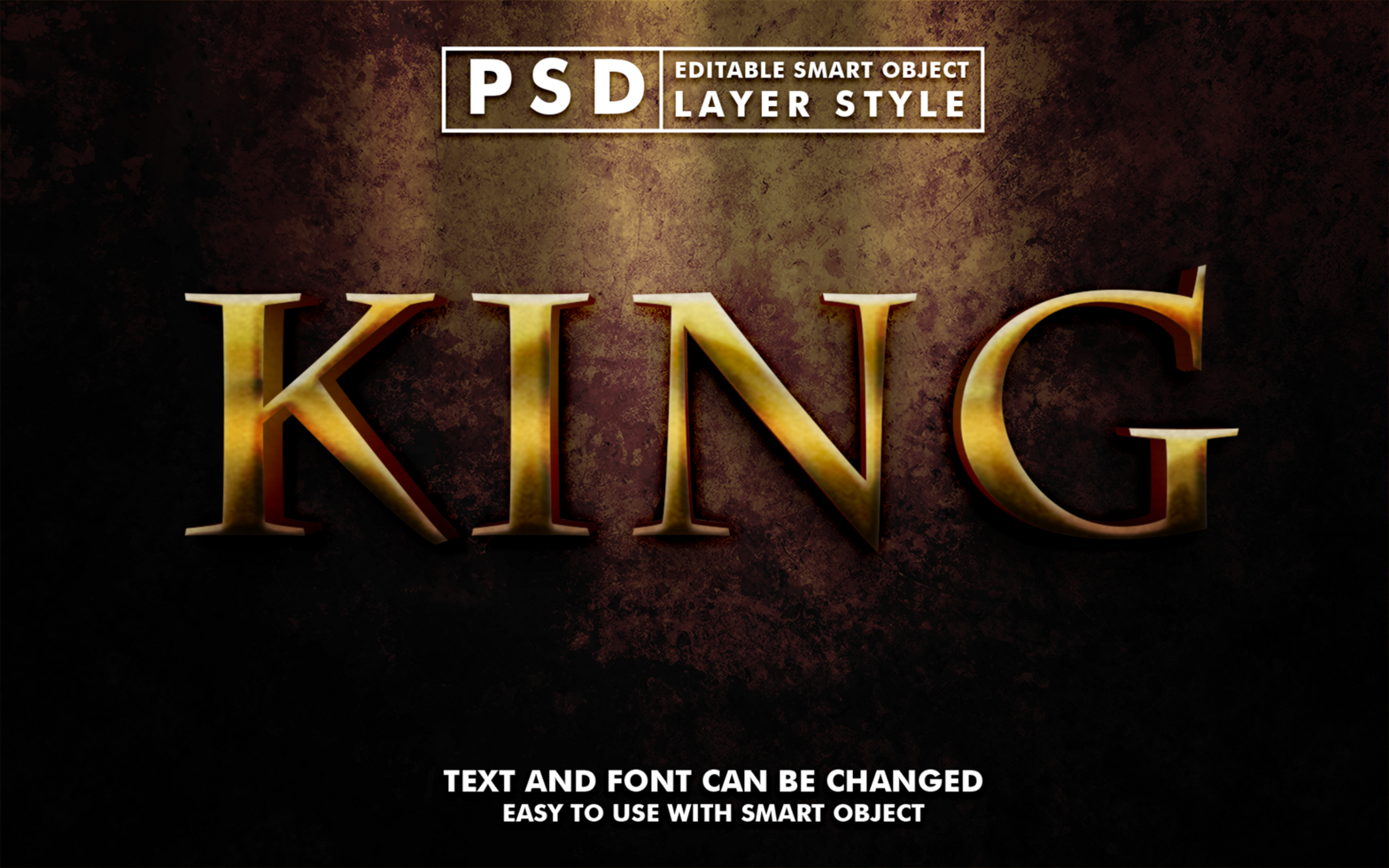 King Editable Text Effect psd
