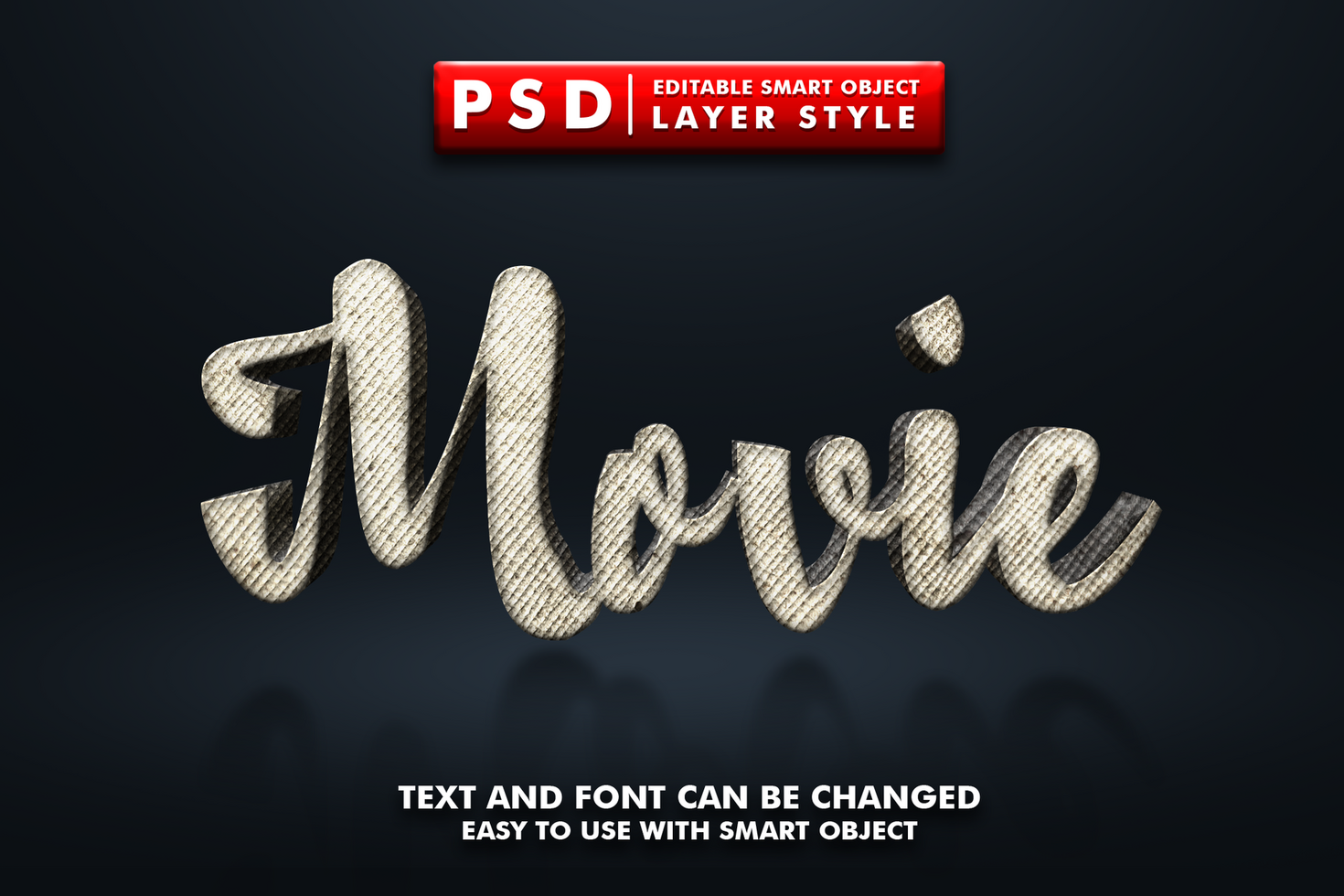 Movie Editable Text Effect psd